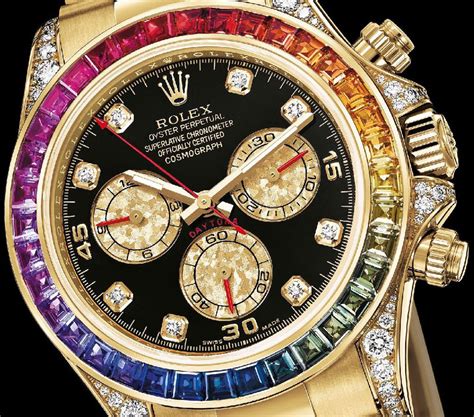 daytona cosmograph rainbow rolex|Rolex rainbow daytona retail price.